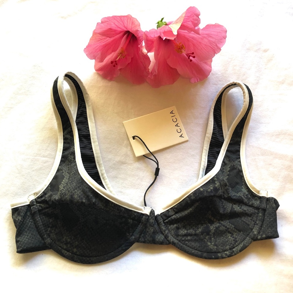 ACACIA Sage Python bikini  P/ XS NWT